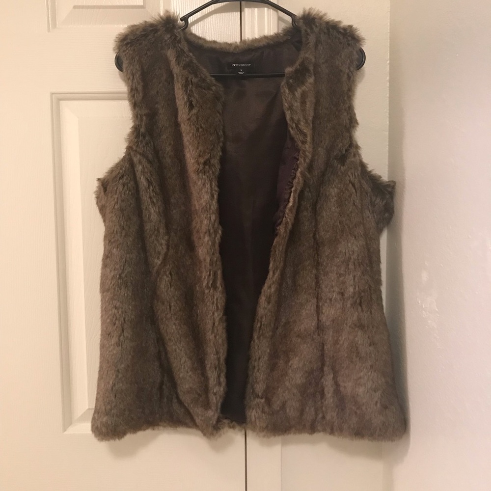 Brown Faux Fur Vest